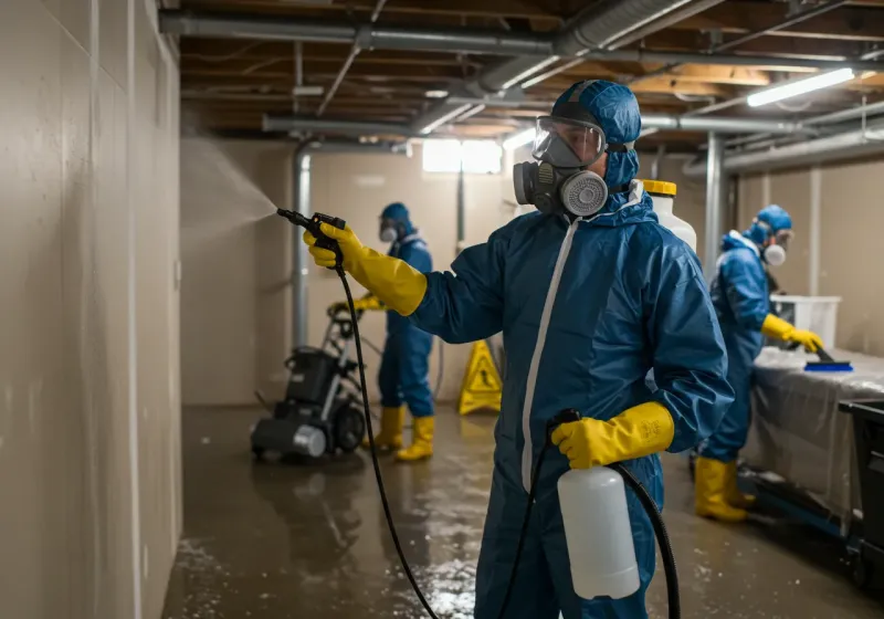 Basement Sanitization and Antimicrobial Treatment process in Harrison County, IN