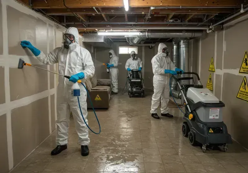 Basement Moisture Removal and Structural Drying process in Harrison County, IN